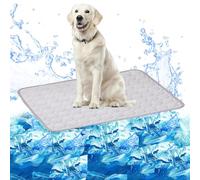 Générique Dog Cooling Mat (4X More Effective), 39"×30" Upgrade Pet Cool Mat for Dogs Cats, Pet Cooling Matts, Cold Dogs Matt Ice Bed Kennel Sleeping Mats for Indoor(Ash,Small)