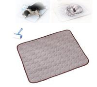Générique Dog Cooling Mat (4X More Effective),Washable Pet Cool Pad,Thicken Breathable Cooling Mat for Large Dogs,for Indoor/Outdoor Small,Large Dogs,Cats (Brown,M)