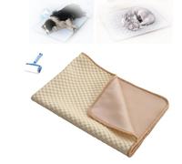 Générique Dog Cooling Mat (4X More Effective),Washable Pet Cool Pad,Thicken Breathable Cooling Mat for Large Dogs,for Indoor/Outdoor Small,Large Dogs,Cats (Yellow,M)