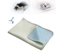 Générique Dog Cooling Mat (4X More Effective),Washable Pet Cool Pad,Thicken Breathable Cooling Mat for Large Dogs,for Indoor/Outdoor Small,Large Dogs,Cats (Green,XXL)