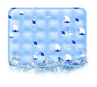 Générique Dog Cooling Mat, Cooling Pad for Cats, Keep Cats Dogs Cool in Summer, Portable & Washable Pet Pad for Indoor Outdoor (J,40 * 30cm)