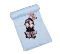 Générique Dog Cooling Mat, Foldable Ice Silk Sleeping Pad, Breathable Cushion Blanket Pillow, Soft Chill Bed Mat for Puppy, Kitten, Cat, Pet Nap, Crate, Travel, Home, Floor, Sofa, Car