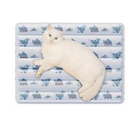Générique Dog Cooling Mat, Gel Bed Crate Pad, Cooler Crate Rug, Waterproof Summer Pet Sleeping Carpet for Home, Kennel, Backyard, Apartment, Sofa, and Outdoor Relaxation, Blue, White