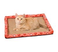 Générique Dog Cooling Mat, High Heat-Resistant Rattan Cooling Pad, Washable Square Nest Bed 19.6x15.7in, Ideal for Crate Training, Camping Trips, and Summer Comfort for Pets