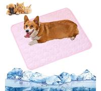 Générique Dog Cooling Mat Pad,Washable Portable Pet Coolings Pad,Summer Cool Pads,Non-Slip Washable, for Dogs Cats for Crates,Sofas,Cars (M-Pink)