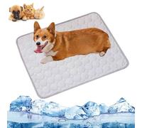 Générique Dog Cooling Mat Pad,Washable Portable Pet Coolings Pad,Summer Cool Pads,Non-Slip Washable, for Dogs Cats for Crates,Sofas,Cars (XL-Gray)