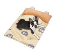 Générique Dog Cooling Mat - Pet Cooling Pad | Ice Sleeping Mat with Pillow | for Indoor Outdoor Crate Cage Kennel Car Bedroom Post-Exercise Hot Weather | Ice Silk Cool Fabric, Portable Washable