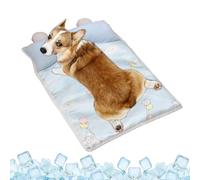 Générique Dog Cooling Pad, Pet Chill Mat, Ice Relief Cushion, Breathable Mesh Material, Built-in Soft Pillow, Ideal for Indoor Lounging, Outdoor Travel, Crate Rest, Car Rides and Hot Weather Recovery