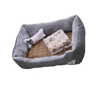 Générique Dog Couch Bed - Dog Bed | Soft Fabric Pet Beds D0g Cushion Beed | Small D0g Beds Soft Calming Sleeping Sofa Bedss with Cooling Mat, Blanket and Toy Bone Pet House Beeds