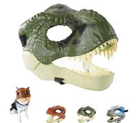 Générique Dog Dinosaur Mask, Dinosaur Mask Moving Jaw, Realistic Latex Animal Masks for Large & Medium Dogs, Perfect for Pet Cosplay (Style-A)