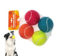 Générique Dog Elastic Sounding Tennis Ball Toy - Dog Balls for Aggressive Chewers | Squeaky Toy Dogs Balls Teething Toys | 4 Tennis Ball Puppy Chew Tôy | Interactive Dogs Toys Fetch BallSqueaky