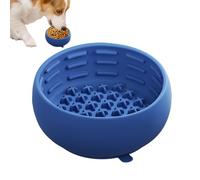 Générique Dog Feeder Bowl, Silicone Anti Choking Non Slip Base, Promotes Healthy Eating and Enrichment, Small Slow Feeder Dog Bowls for Dogs Cats Indoor Outdoor Feeding Training, 4.52x4.52x1.95 inch