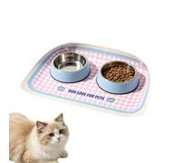 Générique Dog Food Mat - Non Slip Waterproof PU Leather Placemat