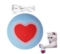 Générique Dog Moving Ball Toy, Heart Style Automatic Bouncing Ball,3.8x3.8cm USB Rechargeable Pet Bounce Toy, Interactive for Small Medium Large Puppies, Indoor Outdoor Exercise