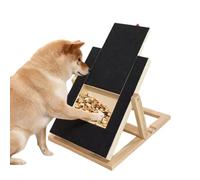 Générique Dog Nail Scratch Board - Adjustable Dog Nail File and Scratch Trimmer Board with Treat Drawer | Wooden Pet Ñail Grinding Pad for Home, Living Room, Entryway, Apartment and Training Use