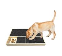 Générique Dog Nail Scratch Pad with Treat Box - Stress-Free Nail Care | Wooden Portable File for All Breeds | Indoor Outdoor Training, Positive Reinforcement