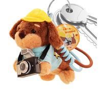 Générique Dog Plush Key Ring - 8cm Dachshund Stuffed Animal Charms, Soft Keychain | Adorable Backpack School Bags Car Accessories Gift for Children Teens Adults Petx Lovers Collectible Miniature