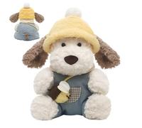 Générique Dog Plush, Puppy Plush Toy, Stuffed Animal Doll, Soft Huggable Texture, Cute Sitting Design, Gift for Kids Bedroom Car Sofa Decor, 32cm/12.6 inches, Brown, 1 Piece