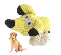 Générique Dog Plush Rope Toys - Interactive Squeaky to Keep Dogs Busy | Durable Indestructible Chew for Teeth Cleaning, Soft Tug Small Medium Puppies, Indoor Outdoor Play Training Accessories