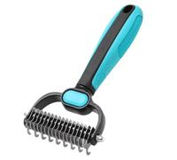 Générique Dog Rake Brush for Shedding - Double Sided Pet Grooming Dematting Comb, Dog Knotted Undercoat Hair Removal Tool | Professional Grooming Accessory for Indoor Home