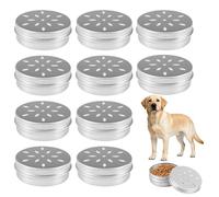 Générique Dog Scent Training Kit - 10 Pieces 60ml Cans | Hollow Lid Metal Odor Box & Canine Containers, Puppy Training Vents for Home, Backyard and Indoor Practice