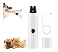 Générique Dog Silent Nail Grinder Upgraded,Professional 2-Speed Pet Toenail Grinder,Electric Dog Nail Trimmer with LED Light,Nail Clippers,Nail Polish,Rechargeable Pet Paws Grooming Tool (White)