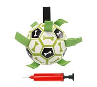 Générique Dog Soccer Ball, Pet Yard Games, Tug Handles Outdoor Safe Lightweight Build Float Design Safe Bite Training Helper, Puppy Chew Accessory for Puppies 5.91x5.91x5.91 inches