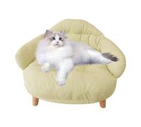 Générique Dog Sofa, Comfortable Pet Couch, 19.69x15.75x13.39 inches Soft Cat Nest with Legs, Cozy Bed Chair for Breathable, Living Room, Bedroom, Couch Style Design, Dogs and Cats