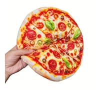 Générique Dog Squeak Toy Plush Pizza Interactive Chew Teething Toy for Dogs | Realistic Pizza Plush Dog Toy With Squeaker For Chewing, Interactive Play, Teeth Cleaning And Daily Enrichment