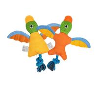 Générique Dog Squeak Toys, Soft Plush Bird Design, Rope Knot, Interactive Chew Toy, Engaging Sound Feature, Gentle on Teeth, Pet Supplies for Small, Medium, and Large Breeds