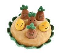 Générique Dog Squeaky Toys, Squeaky Potato Snuffle Mat, 9.45x7.87 inches Interactive Plush Puzzle Toy, Multifunctional Potato Patch Design, (Yellow), Ideal for Small, Medium, and Large Dogs