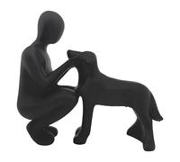Générique Dog Statues Home Decor | Puppy Owner Shelf Sculpture | Dog Decor for Home | for Bedroom Tabletop Desk Men Women Mom Dad Pet Lover