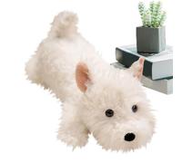 Générique Dog Stuffed Animal | Cute Plush Animal Puppy Toy, Lying White Dog Soft Doll for Boys Girls Nursery Home Desk Sofa Bed Car Birthday Use, Piece for Daily Comfort and Simple Sweet