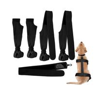 Générique Dog Suspender Boots, Waterproof Paw Protectors, Non-Slip Dog Winter Shoes with Adjustable Straps, Soft Puppy Booties for Hot, Cold, and Wet Weather Protection