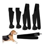Générique Dog Suspender Boots, Waterproof Paw Protectors, Non-Slip Dog Winter Shoes with Adjustable Straps, Soft Puppy Booties for Hot, Cold, and Wet Weather Protection