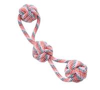 Générique Dog Teething Toy - Cotton Rope Three-Ball Knotted Ťoy | Durable Creative Teethīnģ Tōy for All Dog Sizes | for Puppies Adult Dogs, Helps Clean Teeth, Relieve Teetħing