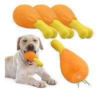Générique Dog Teething Toys for Aggressive Chewers | 4PCS Simulated Chicken Leg Dog Chew Toy | Squeaky Interactive D0g Toys,Tough Durable Puppy Teeth Chew Toy for Small Medium Breed