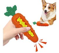 Générique Dog Treat Dispenser, Interactive Chew Toy, 6.22 X 1.89in Squeaky Puppy Feeder, Carrot-Shaped Design, Soft Authentic Silicone for Small, Medium, Large Dogs, Teething, Training