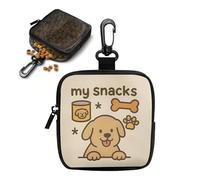 Générique Dog Treat Pouch Training, Semi Transparent Snack Pocket, Portable Pet Treat Storage Bag, Walking Hiking Camping Travel Outdoor Dog Cat Reward Carrier, Waist Clip Use 4.72x4.33x1.26 inches