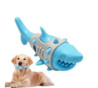 Générique Dog Treat Toy, Puppy Feeder Dispenser, Bite-Resistant Design, Shark Shape Build, Interactive Chewing Feature, Great for Garden Play and Backyard Boredom Relief, Blue, Yellow
