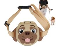Générique Dog Treat Training Pouch, Dog Treat Pouch, Silicone Dog Shape Cat Treat Leak-Proof Fanny Pack, Magnetic Closure with Adjustable Belt, Convenient Reward Pocket for Walk and Training