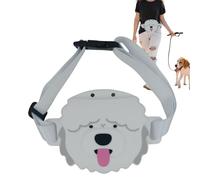 Générique Dog Treat Training Pouch, Silicone Dog Shape Leak-Proof Cat Treat Fanny Pack, Magnetic Closure with Adjustable Belt, Reward Pocket for Walk, Training, Pet Snack Storage for Pet at Home