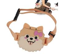 Générique Dog Treat Training Pouch, Silicone Dog Shape Leak-Proof Cat Treat Fanny Pack, Magnetic Closure with Adjustable Belt, Reward Pocket for Walk, Training, Pet Snack Storage for Pet at Home