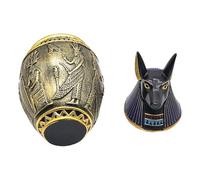 Générique Dog Urns, Pet Memorial Urns with Engraved Resin Base, 5x8.66-9.45 inches Commemorative Design, Hollow Keepsake Coffin Box for Cat Funeral Sympathy Memory Burial Decor, Black Gold