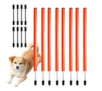 Générique Dog Weave Poles - 8 Pieces Portable Lightweight Training Tool | Dog Agility Course Backyard Set Soil Garden Backyard Park Outdoor Activities