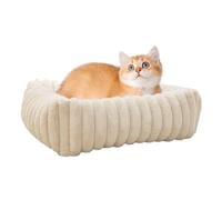 Générique Dogs Bed, Washable Pet Sofa Cushion, Soft Small Dog Beds, Portable Cat Bed for Indoor Home, Apartment, Car Travel, Camping, Outdoor Floor, 23.62x19.69x6.69 inches, White and Gray