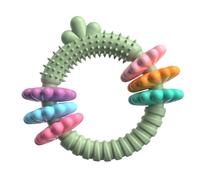 Générique Dogs Chew Rings - Heavy Duty Strong Tough Chew Toy | Rubber Puppy Teething Ring Suitable for Medium & Large Breed, Aggressive Chewers