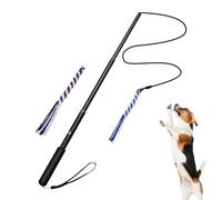 Générique Dogs Flirt Pole, Extendable Pet Teasing Chasing Stick, Teaser Wand Puppies Flirt, Includes 2 Detachable Rope Tugs, Perfect for Outdoor Exercise and Playtime