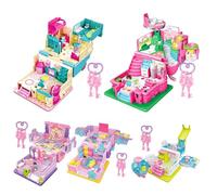 Générique Doll House - 17.5cm Light & Music Toy House, Pretend Play Toy Villa Educational dollhousee Set with Lights and Sound for Kids Boys Girls Home Classroom School Bedroom Playroom