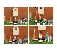 Générique Doll House Furniture - Creative Christmas Doll House Miniature Decor, Charming Fairy GNOME Craft Accessories for Wood Family Birthday Kids Wall Friend Outdoor Holiday Indoor